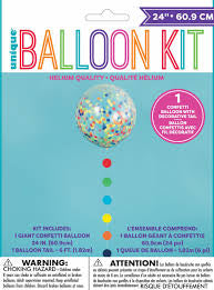 24" COLORFUL CONFETTI LTX BLN KIT