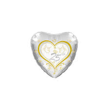 25TH ANNIVERSARY HEART 18" MYLA