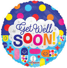 GET WELL SOON DOTS & MEDS 18" M