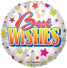 BEST WISHES COLORFUL STARS 18"