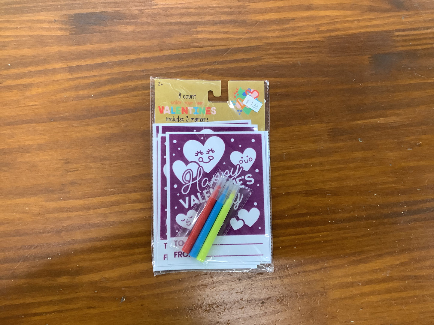 COLOR YOUR OWN VALENTINES HEARTS 8CT