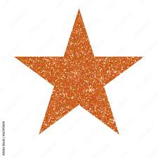 ORANGE PEEL 5" STAR CUTOUTS