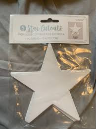 WHITE 5" STAR CUTOUTS