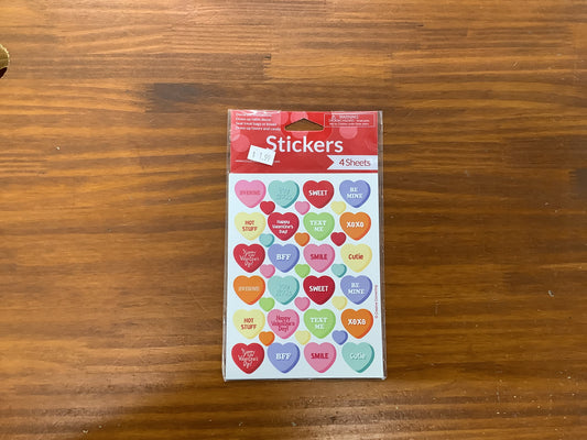 CANDY HEARTS VDAY VALUE STICKERS
