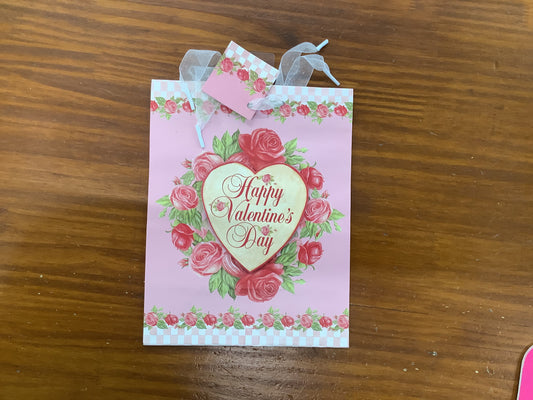 HAPPY VDAY GIFT BAG - FLORAL/BE MINE