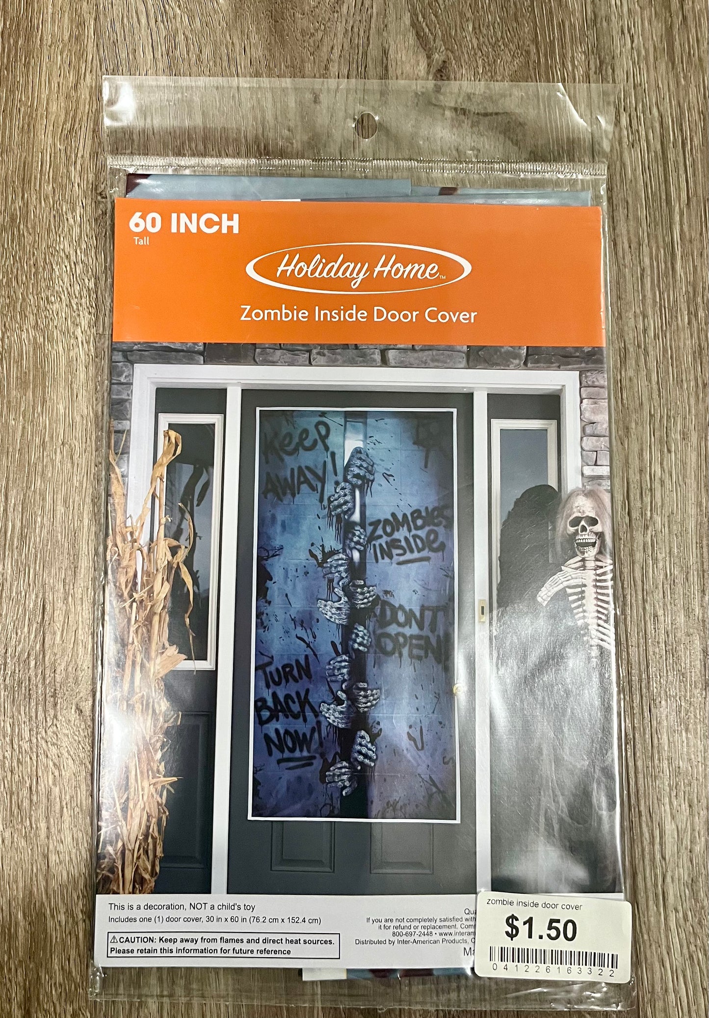HOLIDAY HOME "ZOMBIE INSIDE" DOOR  COVER