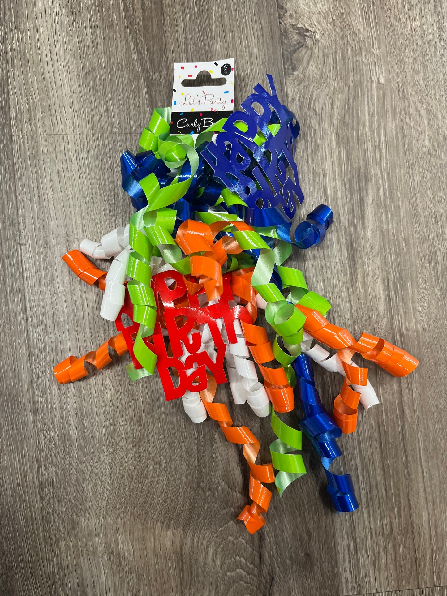 CURLY BOW 2PK W/ DIECUT BDAY