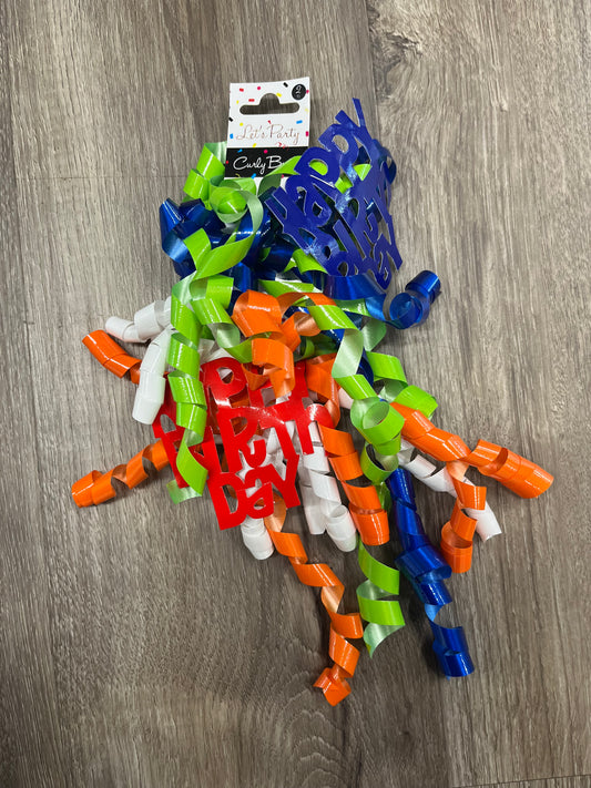 CURLY BOW 2PK W/ DIECUT BDAY