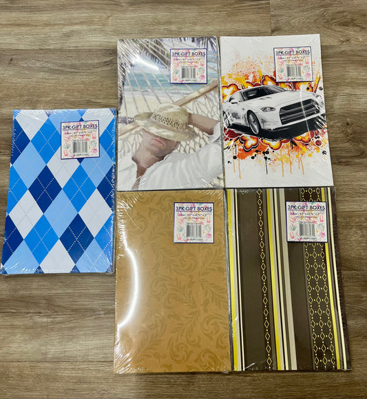 4PK GIFT BOXES LARGE ASST STYLES
