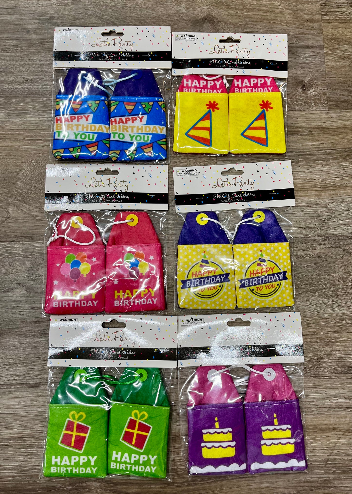 2PK GIFT CARD HOLDERS ASST STYLES