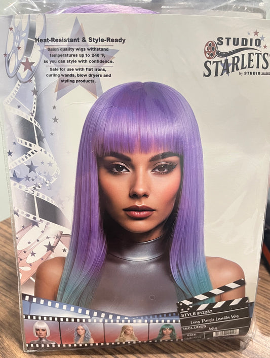 LONG PURPLE LAWLITA WIG