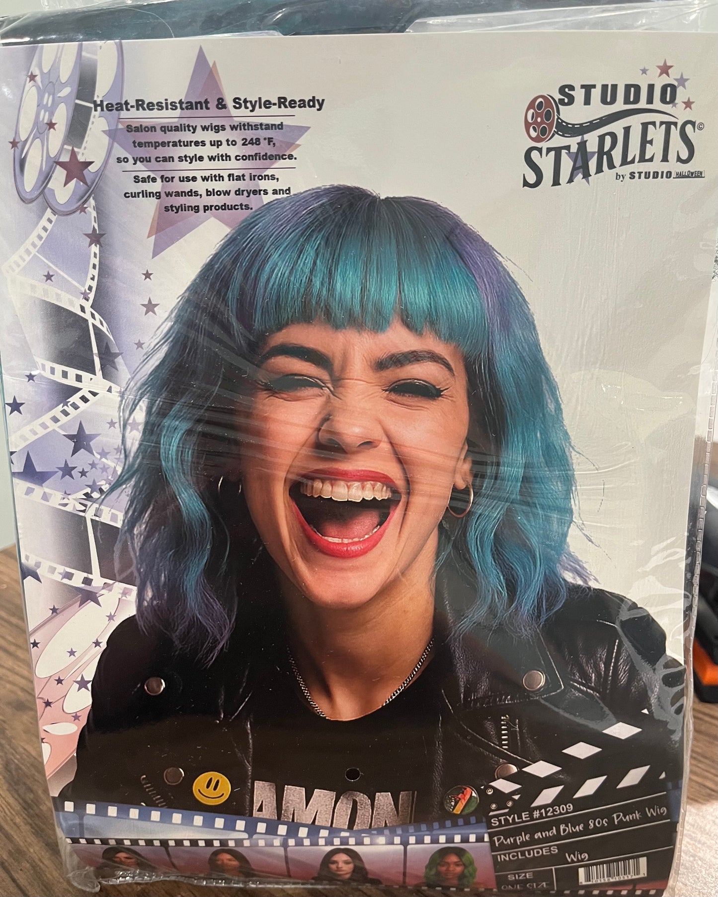 DUO TONE PURPLE/BLUE CYBER WIG