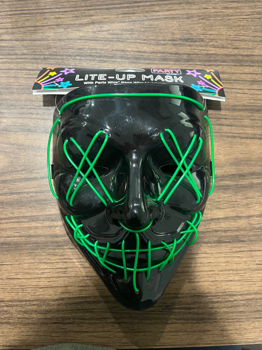 PARTY WIRE CROSS HATCH MASK LIME