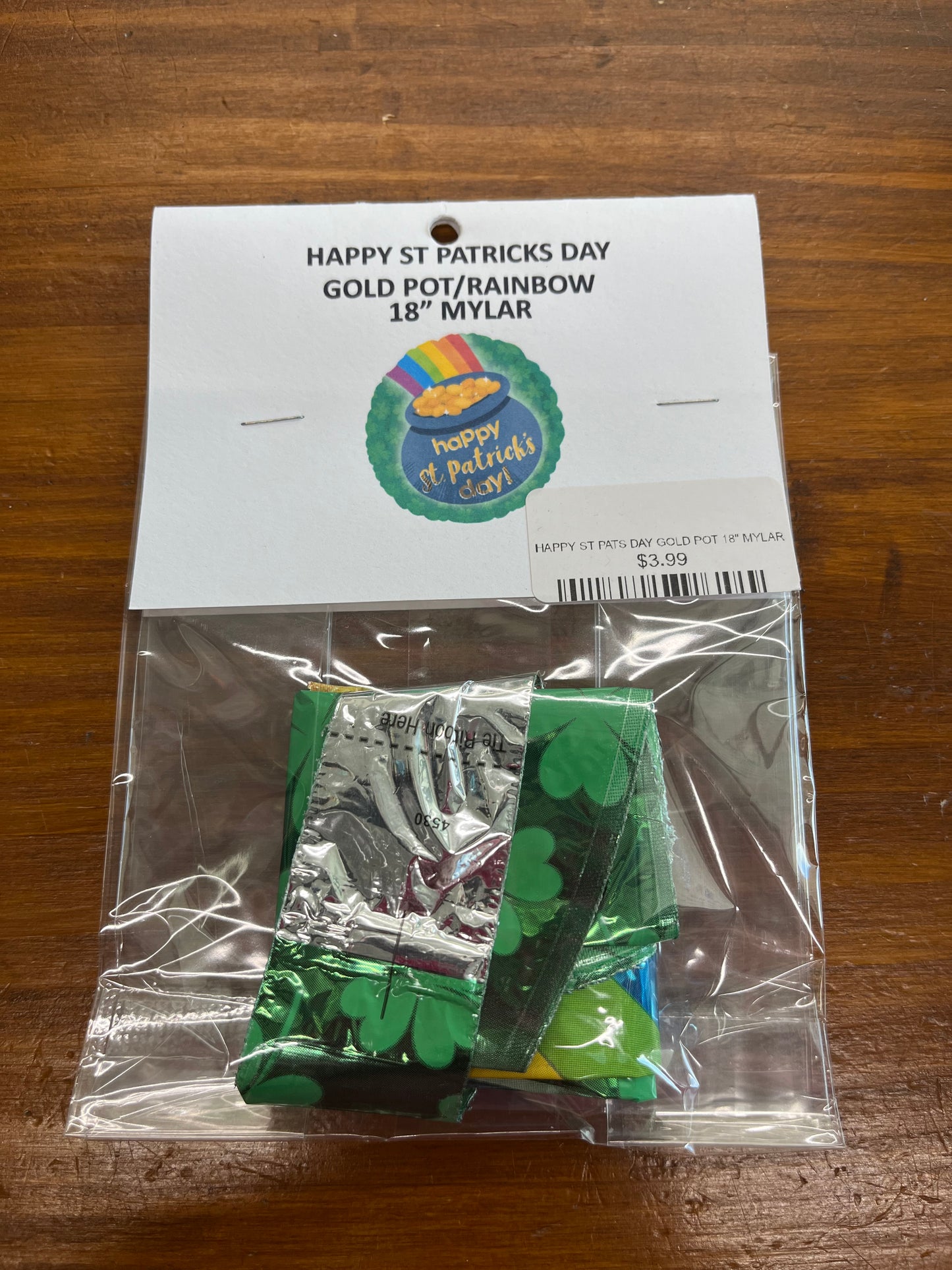 HAPPY ST PATS DAY GOLD POT 18" MYLAR