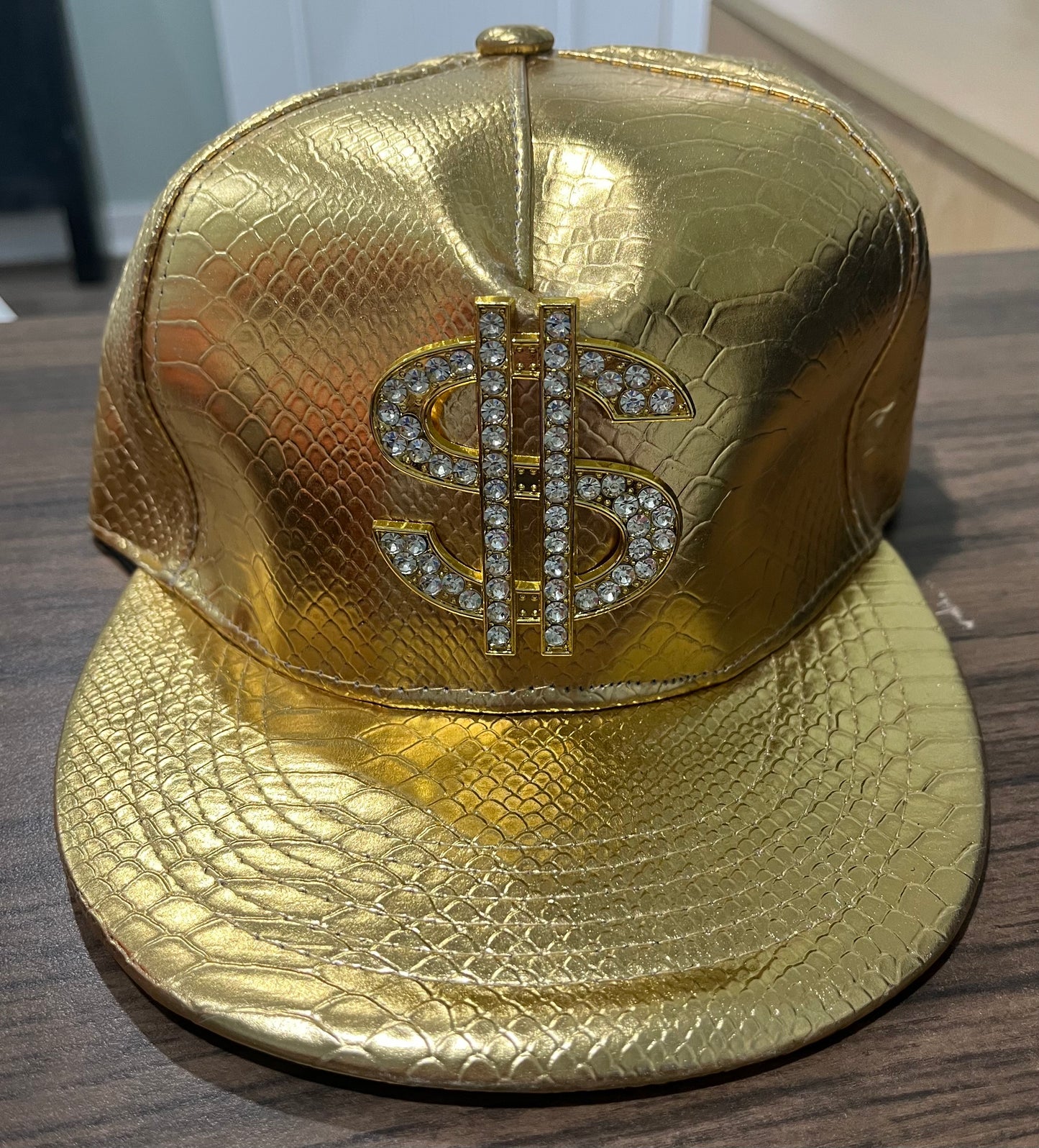 Y2K GOLD DOLLAR SIGN CAP