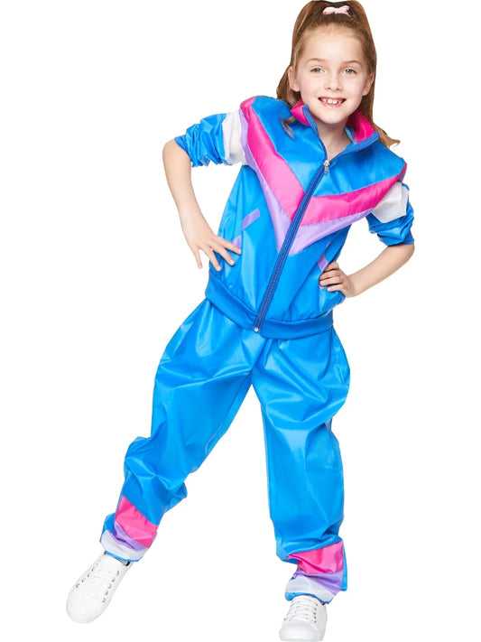 80'S BLUE SHELL COSTUME GIRLS LRG