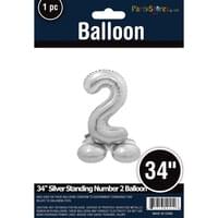 34" SILVER STANDING MYLAR # 2