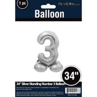 34" SILVER STANDING MYLAR # 3