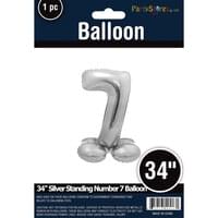 34" SILVER STANDING MYLAR # 7
