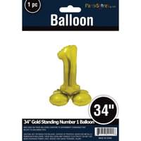 34" GOLD STANDING MYLAR # 1