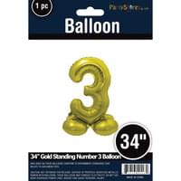 34" GOLD STANDING MYLAR # 3