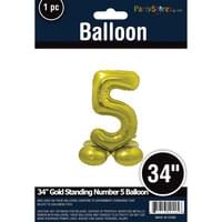 34" GOLD STANDING MYLAR # 5