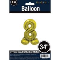 34" GOLD STANDING MYLAR # 8
