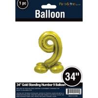 34" GOLD STANDING MYLAR # 9