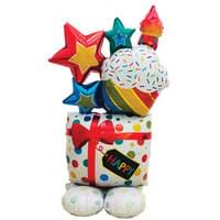 STANDING HAPPY BIRTHDAY 45" MYLAR (AIR ONLY)