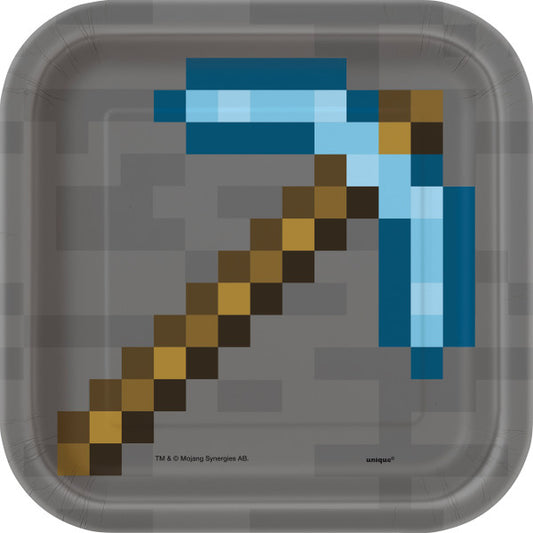 MINECRAFT 7" SQ PLATES