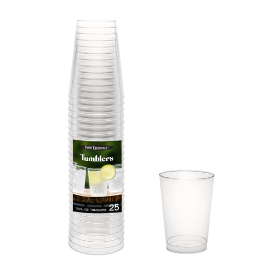 10 OZ TUMBLER CLEAR 25CT