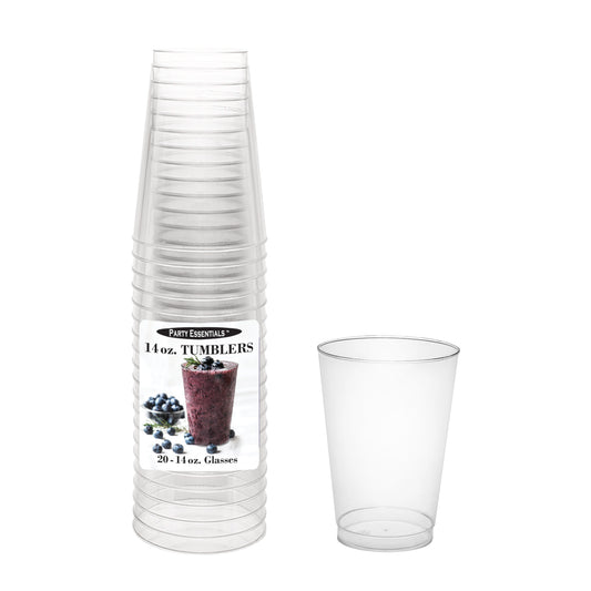 CLEAR 14OZ TUMBLERS 20CT