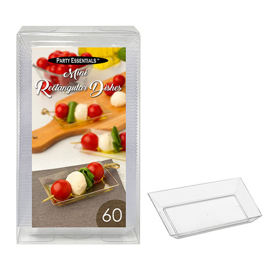 MINI RECTANGULAR DISHES CLEAR