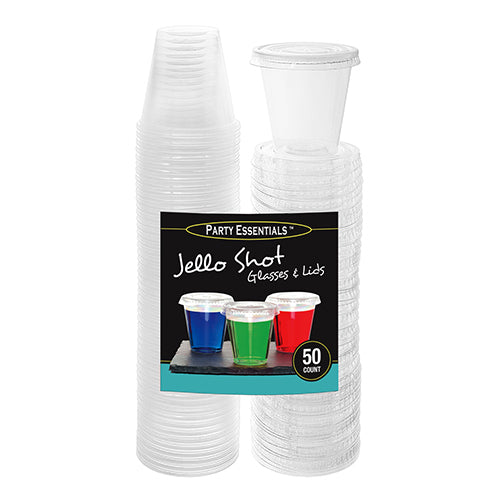 2OZ JELLO SHOT CUP&LID 50CT