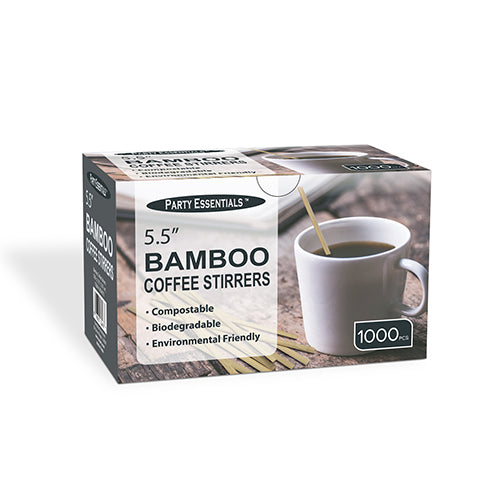 5.5" BAMBOO COFFEE STIRRERS