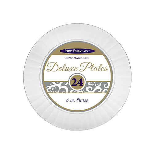 6" DELUXE PLATES CLEAR
