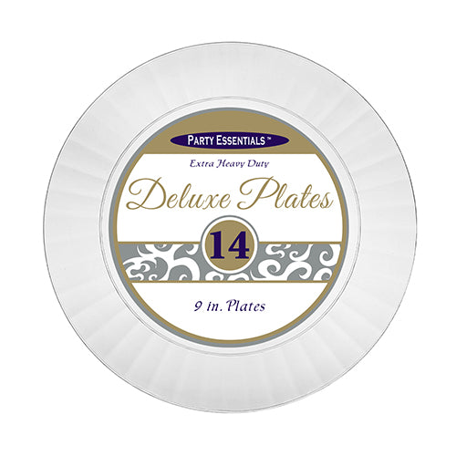 9" DELUXE PLATES CLEAR