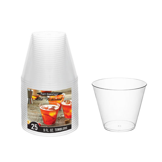 CLEAR 9OZ TUMBLERS 25CT