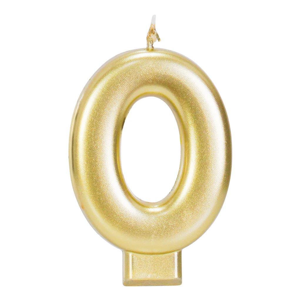 GOLD 3.25 INCH NUMBER CANDLE