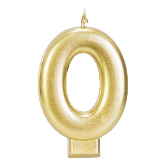 GOLD 3.25 INCH NUMBER CANDLE