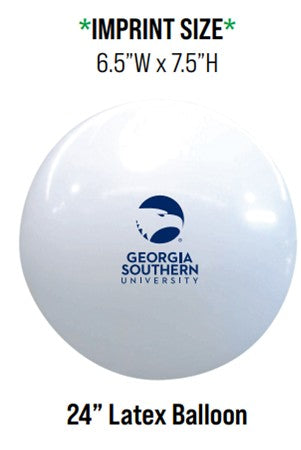 24" WHITE LATEX W/ GSU LOGO (NO HELIUM)