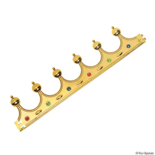 PLASTIC GOLD JEWELED CROWN