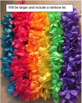 LARGE 2-TONE LEI ASST COLORS