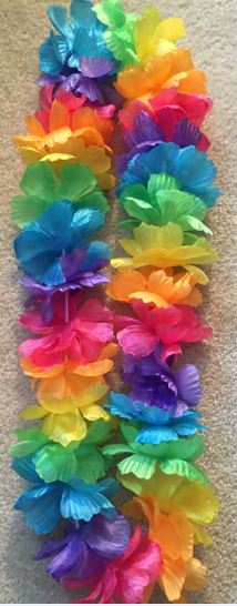 REFLECTIVE NEON RAINBOW LEI