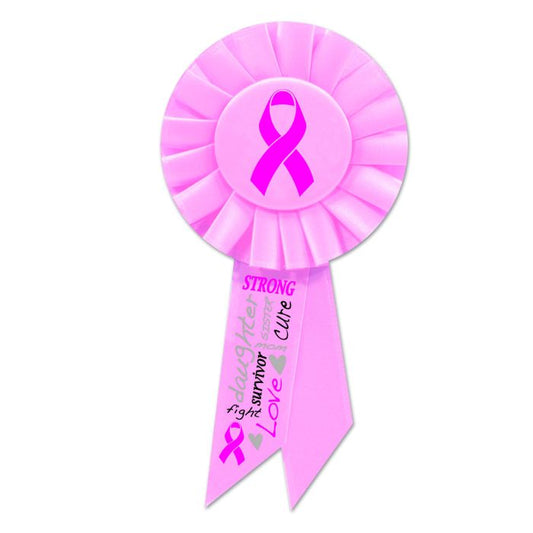 PINK RIBBON ROSETTE