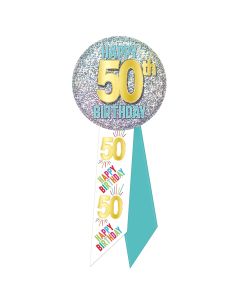 50TH BIRTHDAY ROSETTE