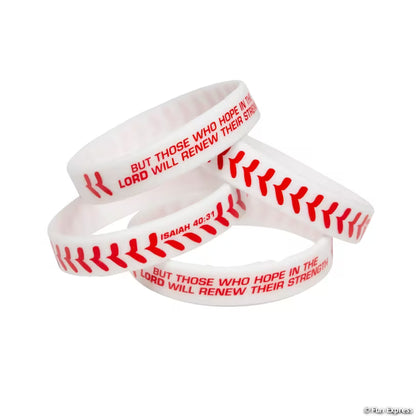 BASEBALL RUBBER BRACELETS 12CT