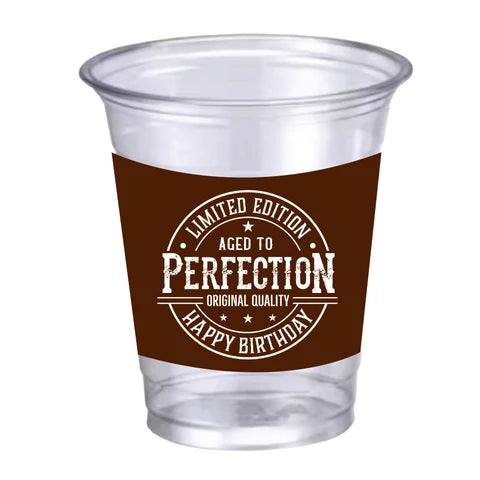 AGED TO PERFECTION 16 OZ PL CUPS 25CT