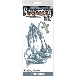 PRISON PRAYING HANDS TATTOO