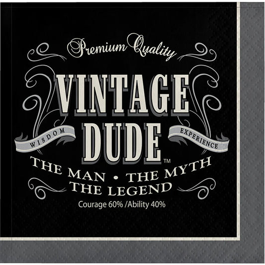 VINTAGE DUDE LUNCHEON NAPKINS